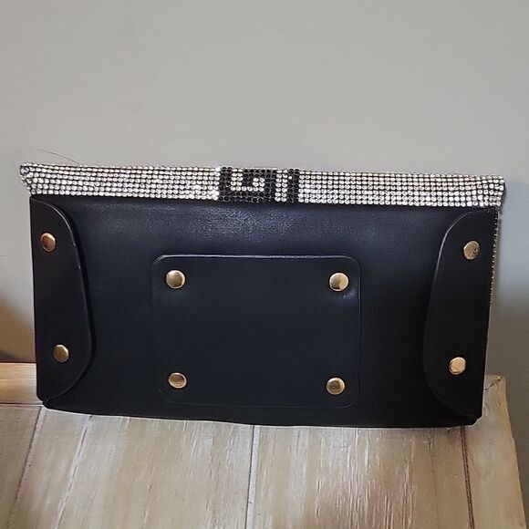 Rhinestone Wallet Case Bag Clutch Faux Leather Bling - Picture 2 of 6